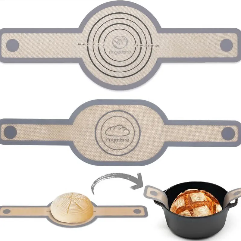 Reusable Non-Stick Silicone Oval & Round Bread Sling Set