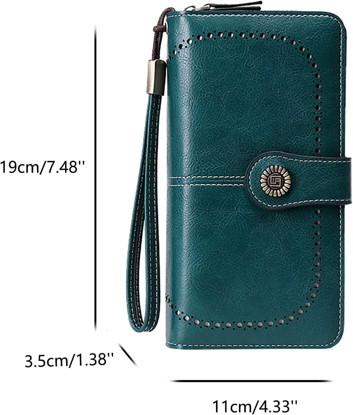 Rfid Wallet Women,2024 New Leather Wristlet Wallets for Women,Bifold Rfid Blocking Zip Around Large Capacity Credit Card Holder Clutch Purses,Travel Wallet for Girls Ladies Mom Women