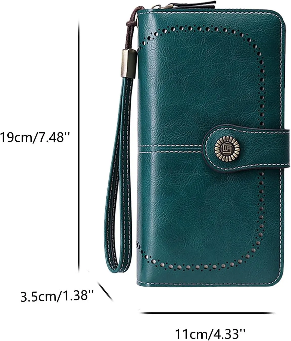Rfid Wallet Women,Leather Wallet Women Wristlet,Bifold Zip Around Rfid Blocking Large Capacity Clutch Purses Credit Card Wallet,Travel Wallet for Ladies Mom Girls Women