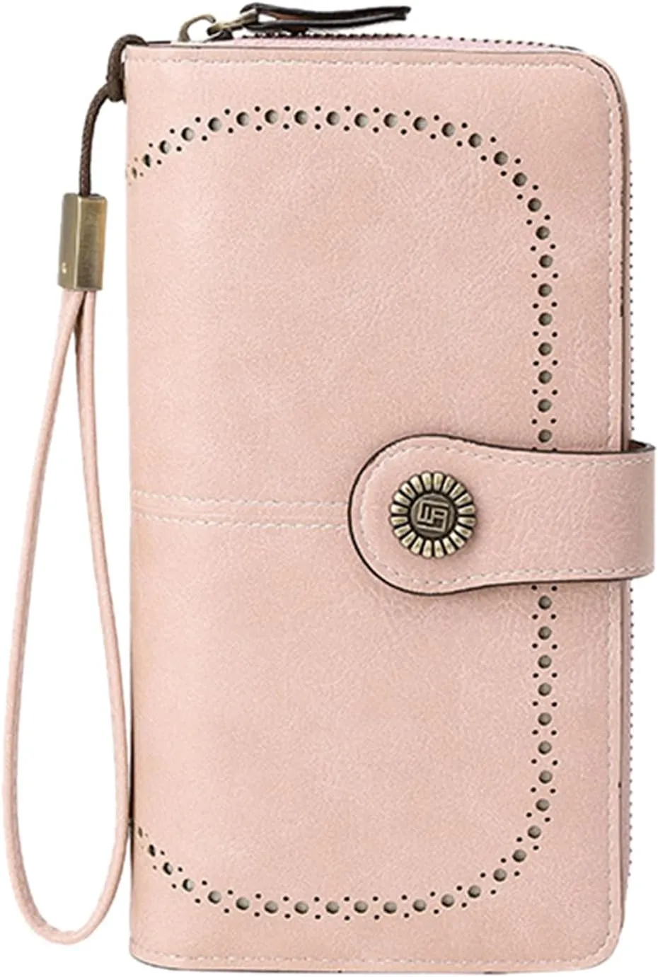 Rfid Wallet Women,Leather Wallet Women Wristlet,Bifold Zip Around Rfid Blocking Large Capacity Clutch Purses Credit Card Wallet,Travel Wallet for Ladies Mom Girls Women