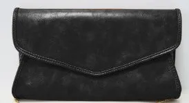 RTS: CLUTCH/CROSSBODY VEGAN LEATHER PURSE-
