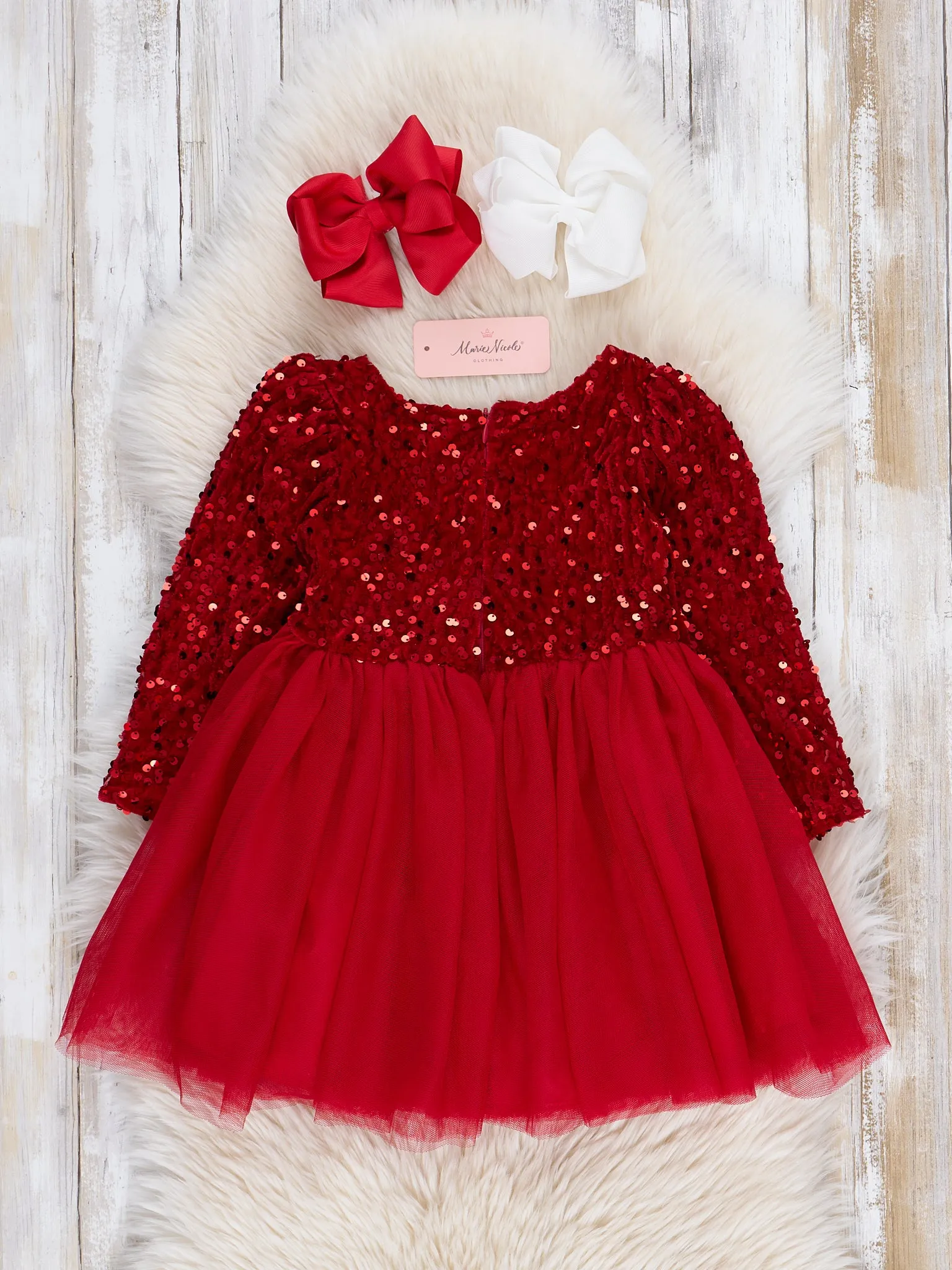 Ruby Sparkle Party Tulle Dress