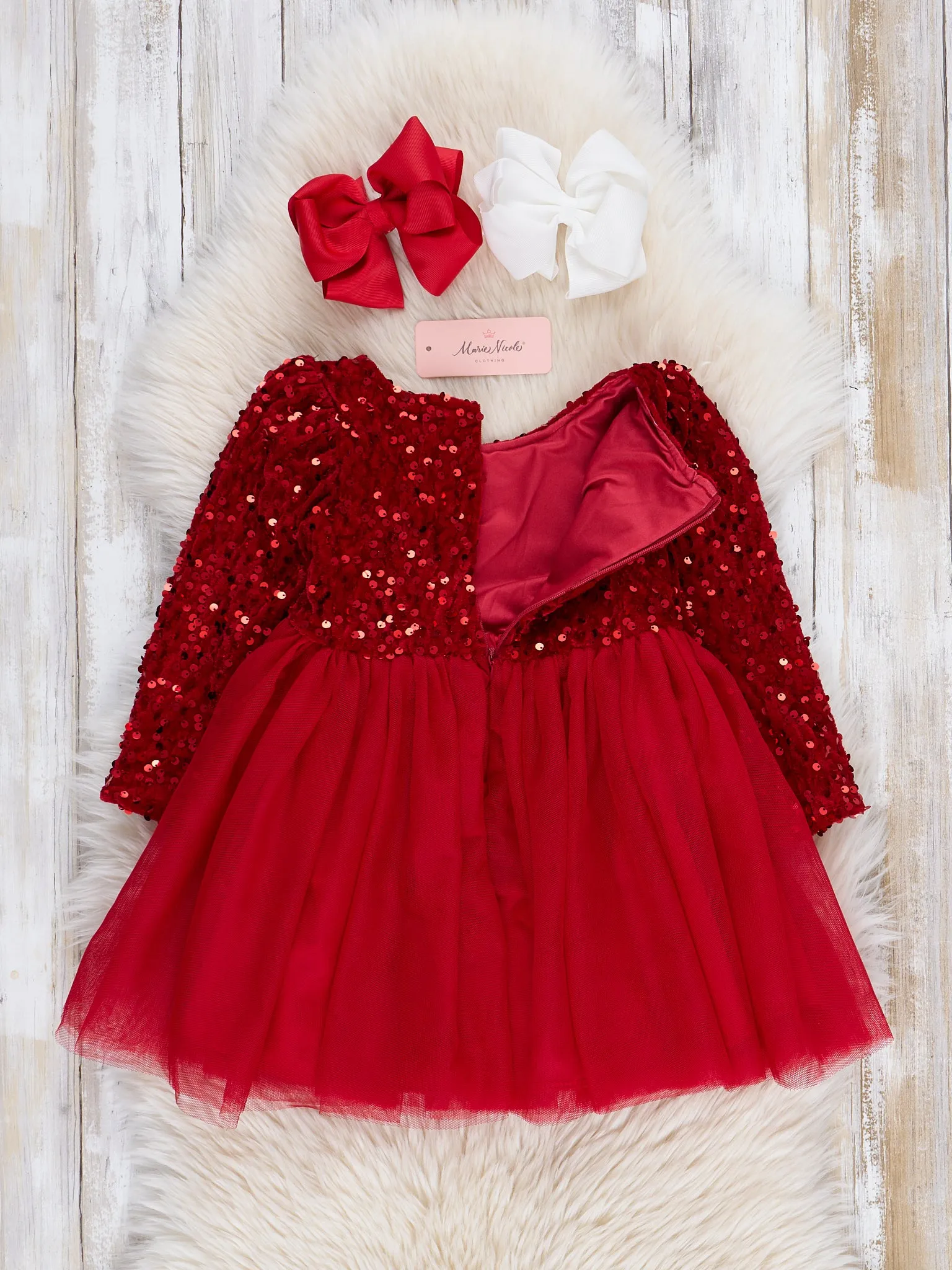 Ruby Sparkle Party Tulle Dress