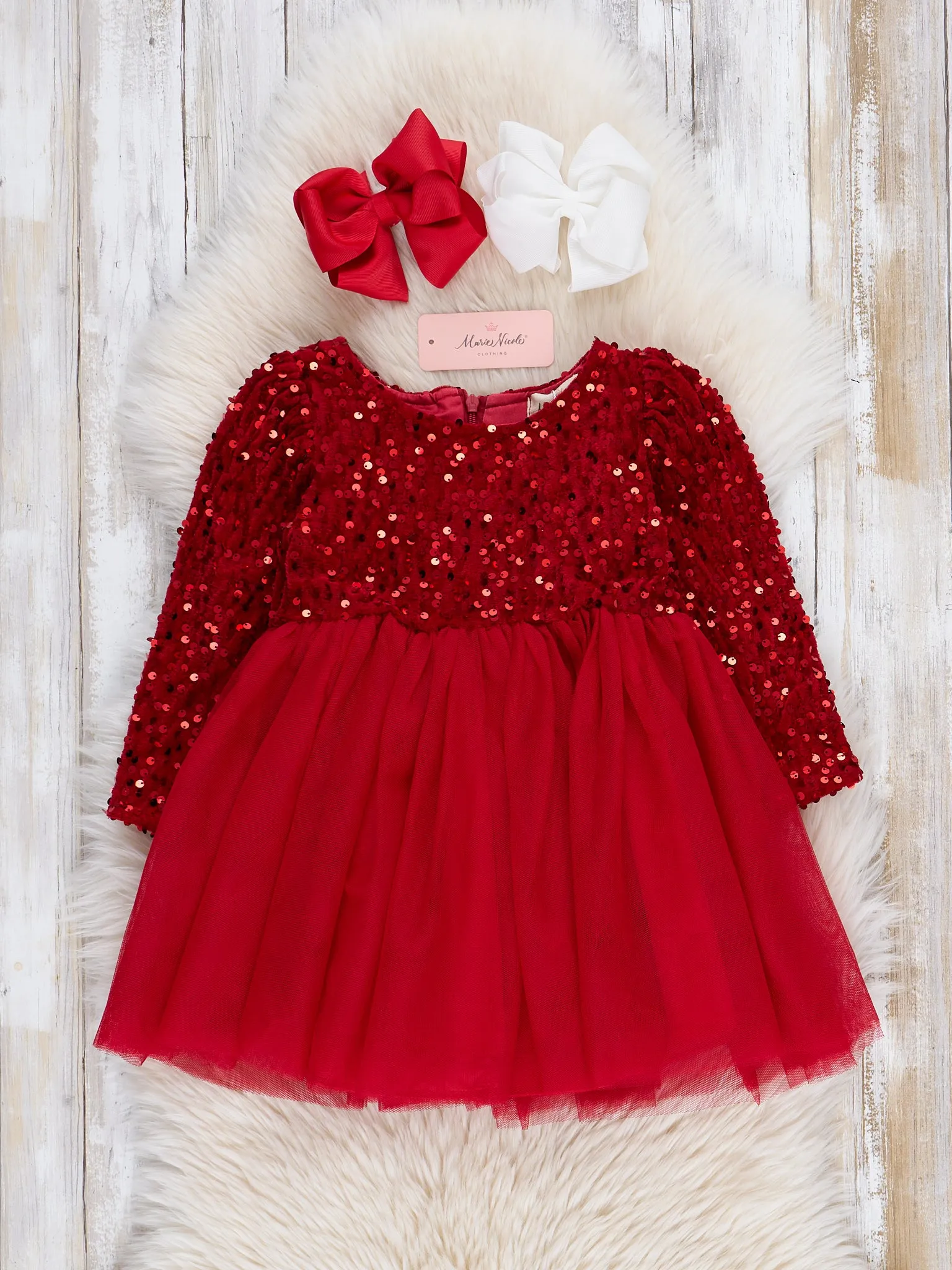 Ruby Sparkle Party Tulle Dress