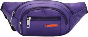 Running Fanny Pack Men's And Women's Mobile Phone Out Of Home Waist Pack with Water Bottle Holder And Phone Holder (Purple, One Size)