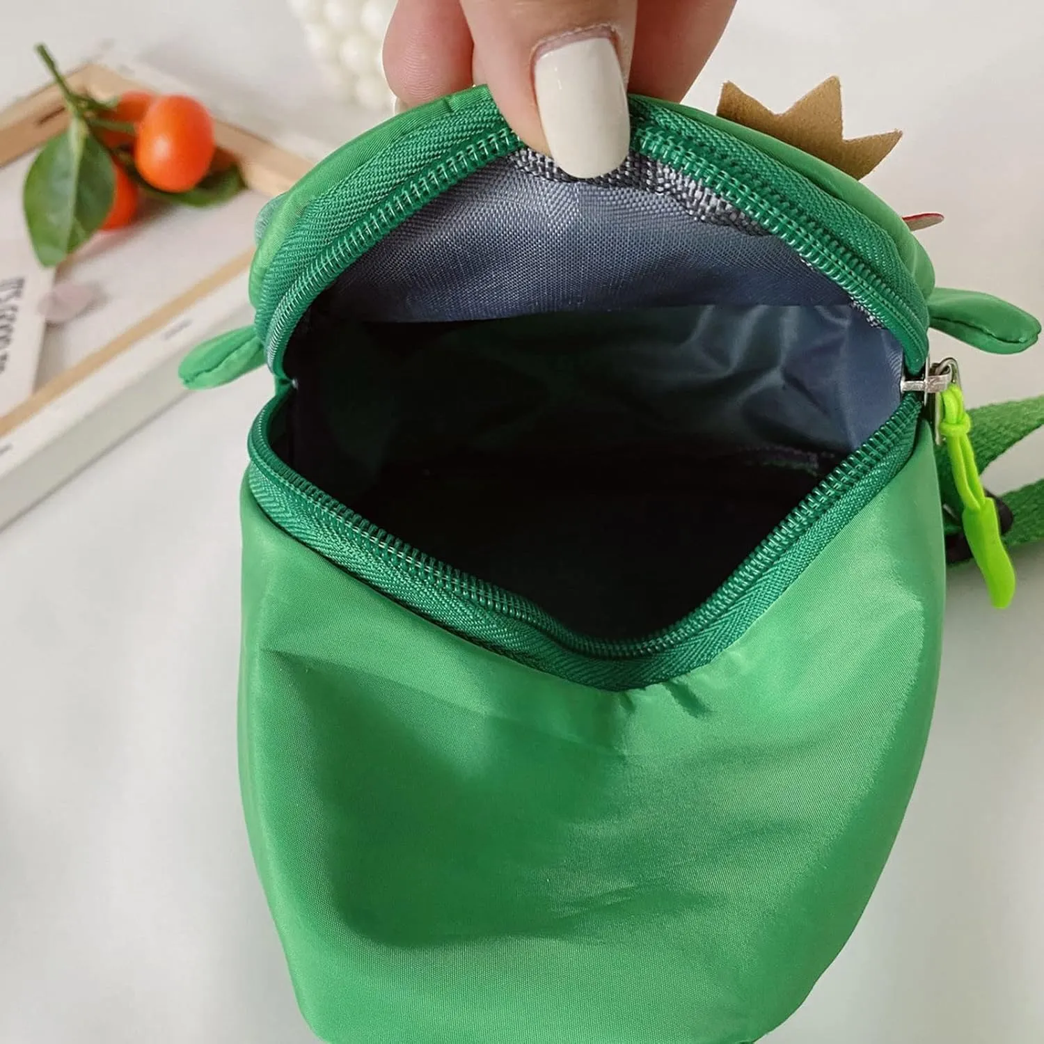 s And Boys Childrens Fashion Cartoon Dinosaur Chest Bags Nylon Adjustable Lightweight Messenger (Green, One Size)