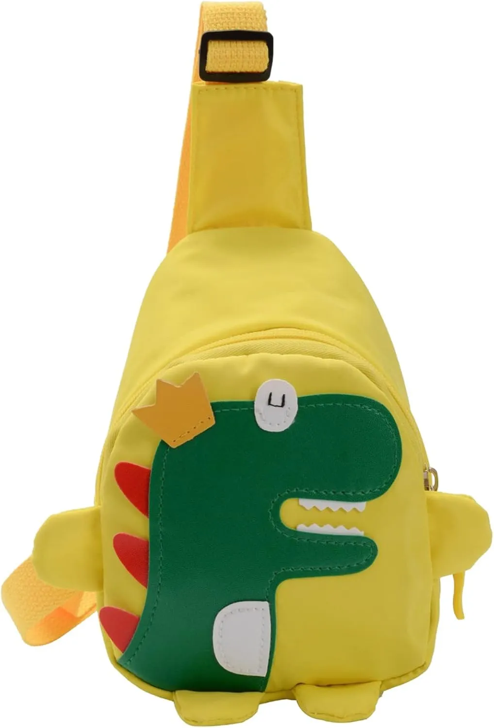 s And Boys Childrens Fashion Cartoon Dinosaur Chest Bags Nylon Adjustable Lightweight Messenger (Yellow, One Size)