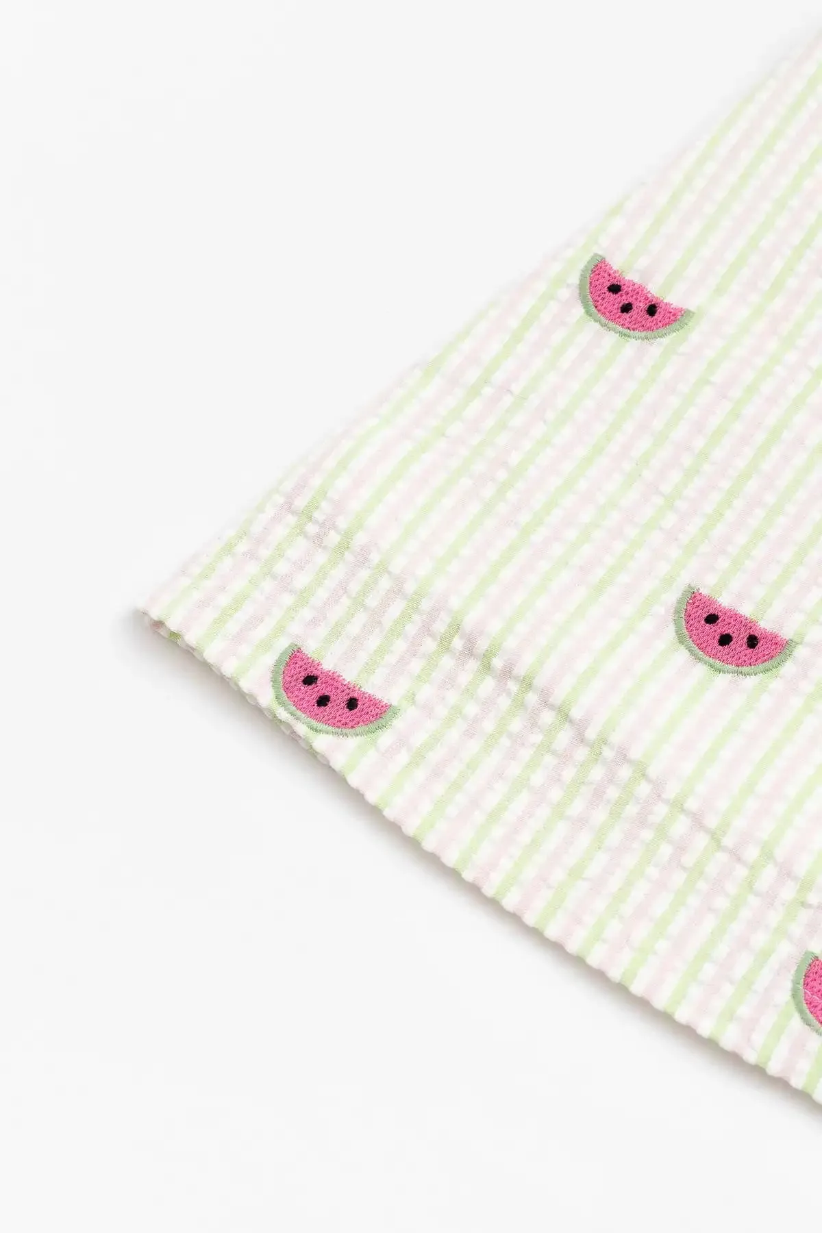 SALE - Seersucker Dress_Watermelon on Pink   Green Seersucker