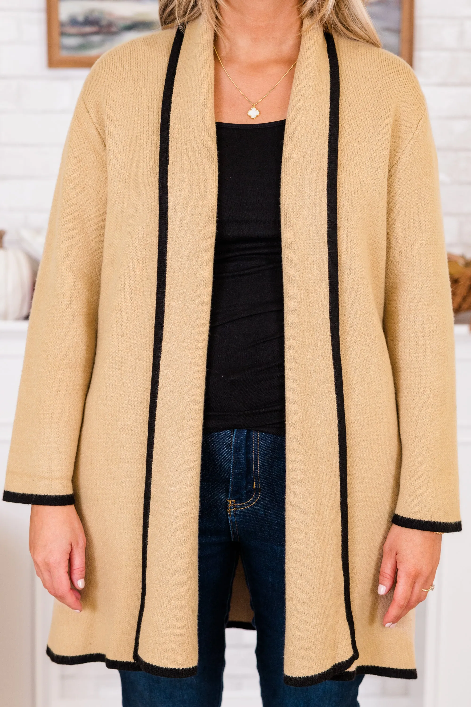 Same Old Me Cardigan, Taupe