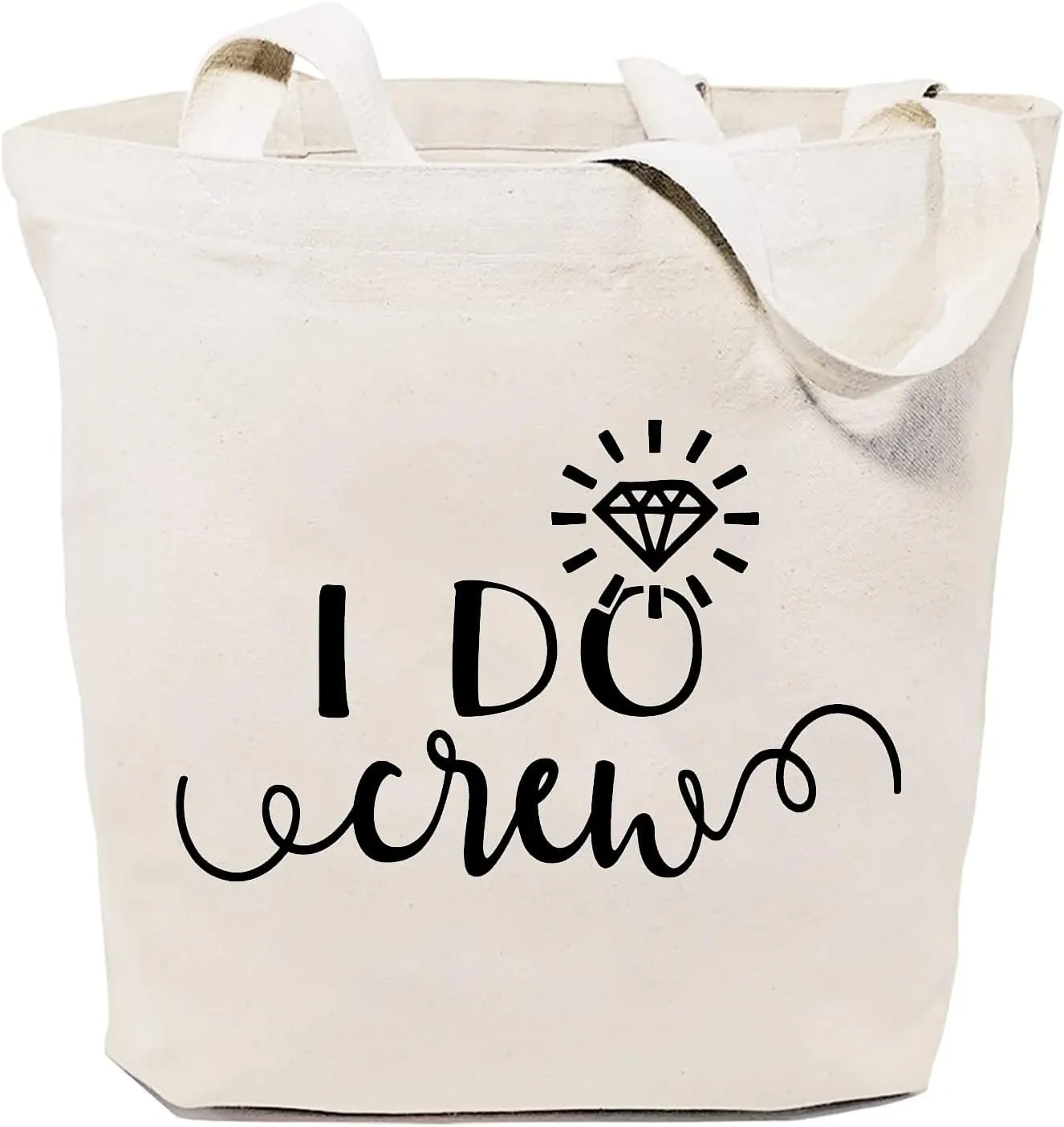 SAUIVD Womens Totes I Do Crew Diamonds Blazing Bling Canvas Tote Bag Casual Reusable Shopping Bags Canvas Handbag