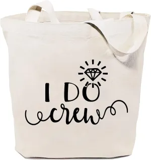 SAUIVD Womens Totes I Do Crew Diamonds Blazing Bling Canvas Tote Bag Casual Reusable Shopping Bags Canvas Handbag