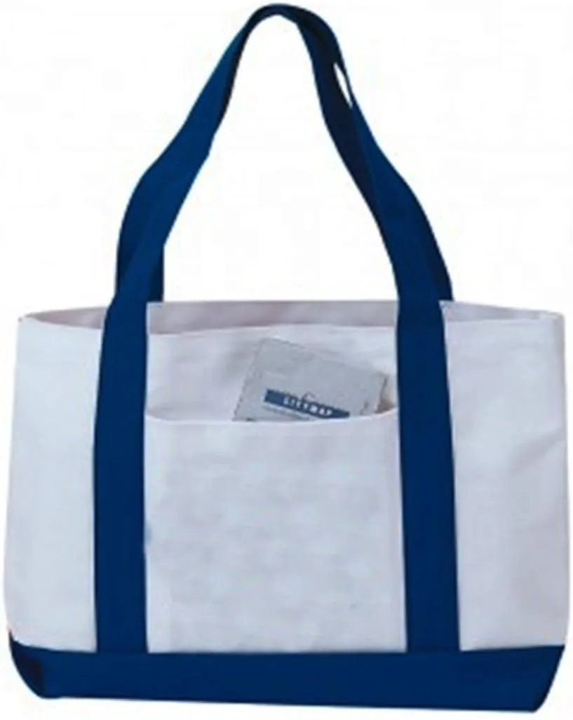 Set of 2- Eco-Friendly Large Polyester Shopping Tote Bag W/pocket
