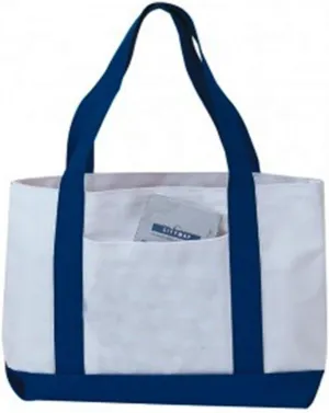 Set of 2- Eco-Friendly Large Polyester Shopping Tote Bag W/pocket