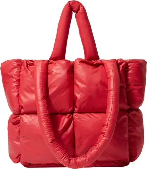 Shoulder Bag for Women Ladies Large Quilted Tote Bag Winter Soft Quilted Shoulder Down Ladies