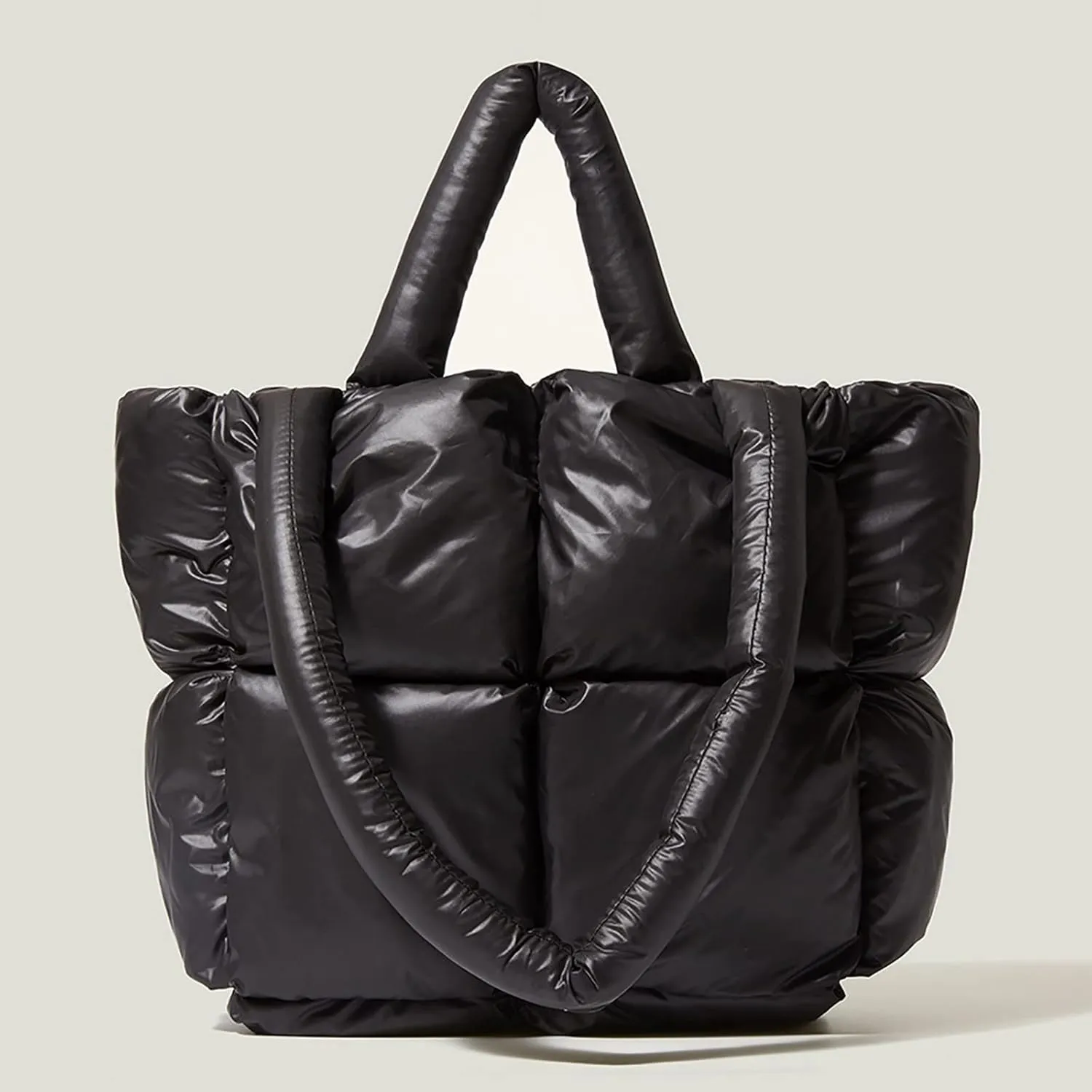 Shoulder Bag for Women Ladies Large Quilted Tote Bag Winter Soft Quilted Shoulder Down Ladies