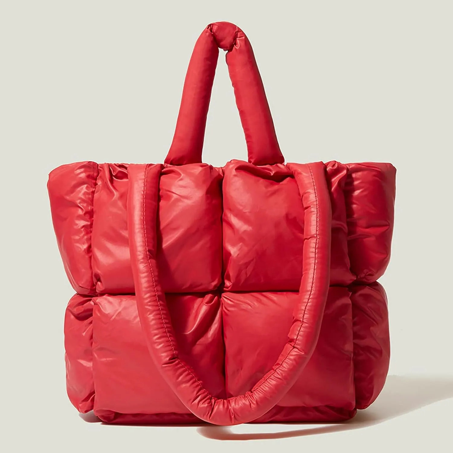 Shoulder Bag for Women Ladies Large Quilted Tote Bag Winter Soft Quilted Shoulder Down Ladies