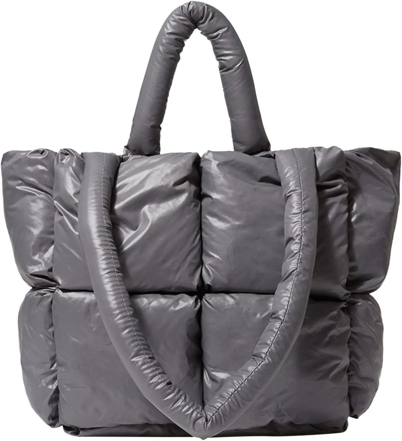 Shoulder Bag for Women Ladies Large Quilted Tote Bag Winter Soft Quilted Shoulder Down Ladies