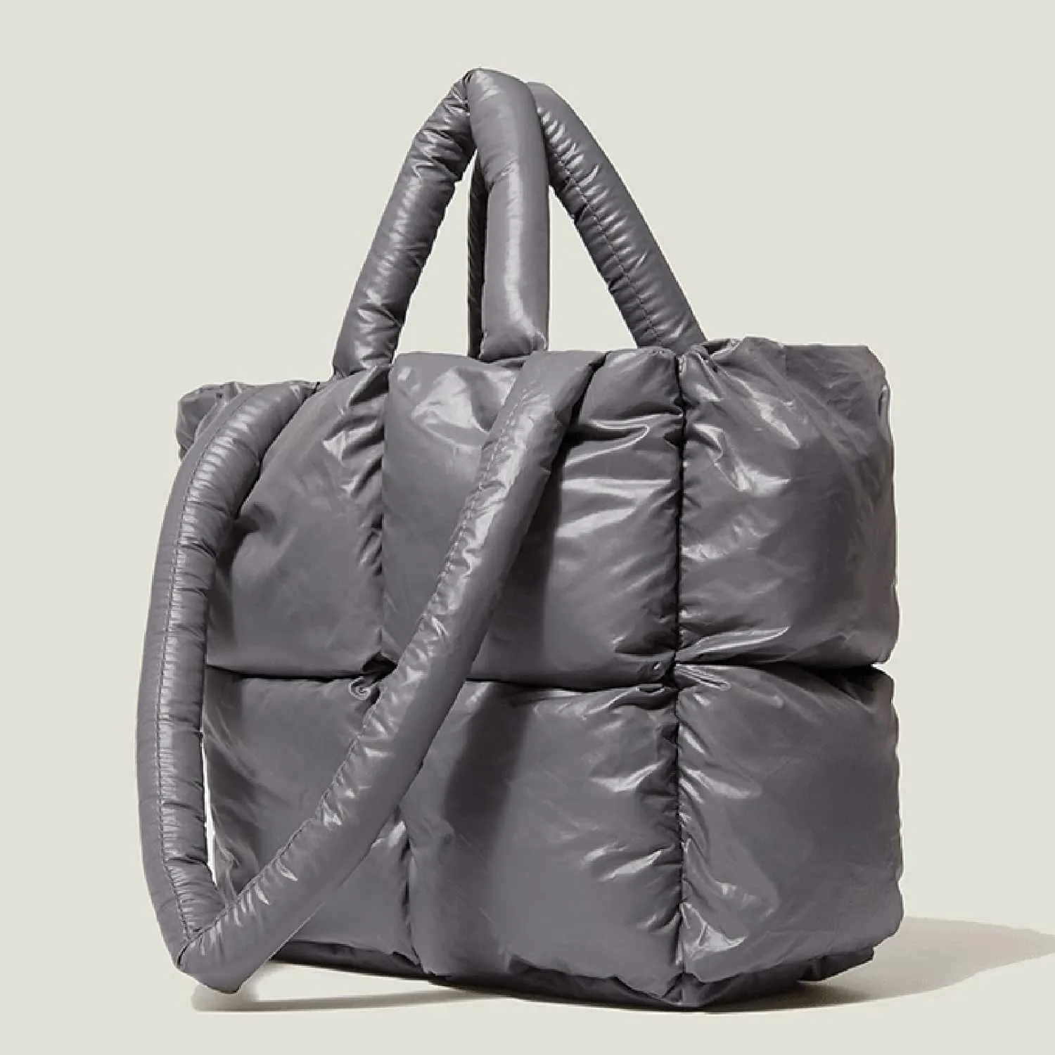 Shoulder Bag for Women Ladies Large Quilted Tote Bag Winter Soft Quilted Shoulder Down Ladies