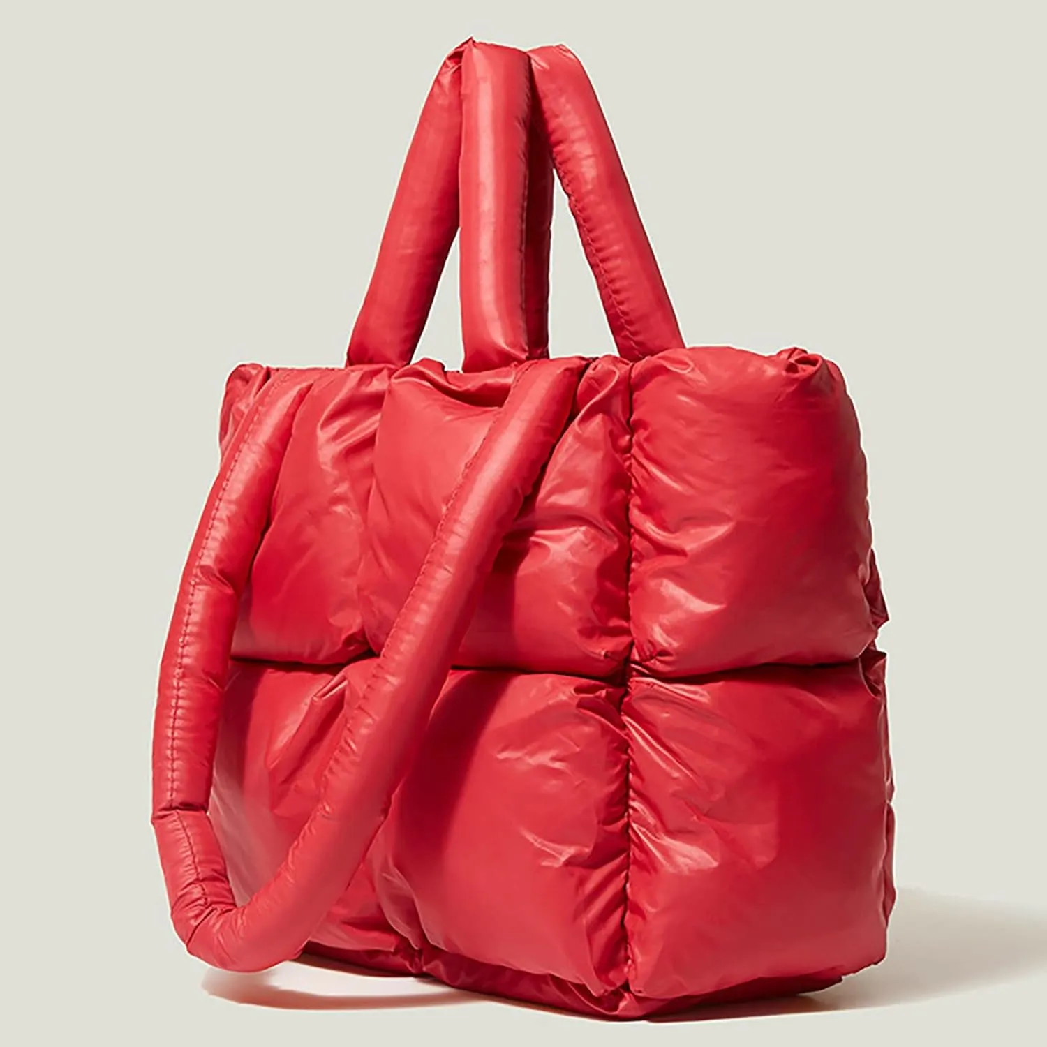 Shoulder Bag for Women Ladies Large Quilted Tote Bag Winter Soft Quilted Shoulder Down Ladies