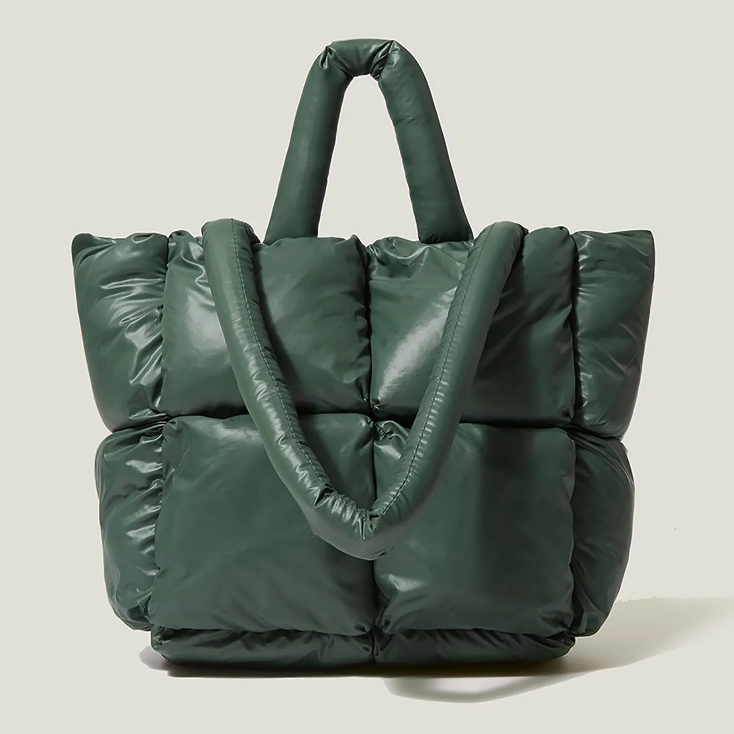 Shoulder Bag for Women Ladies Large Quilted Tote Bag Winter Soft Quilted Shoulder Down Ladies