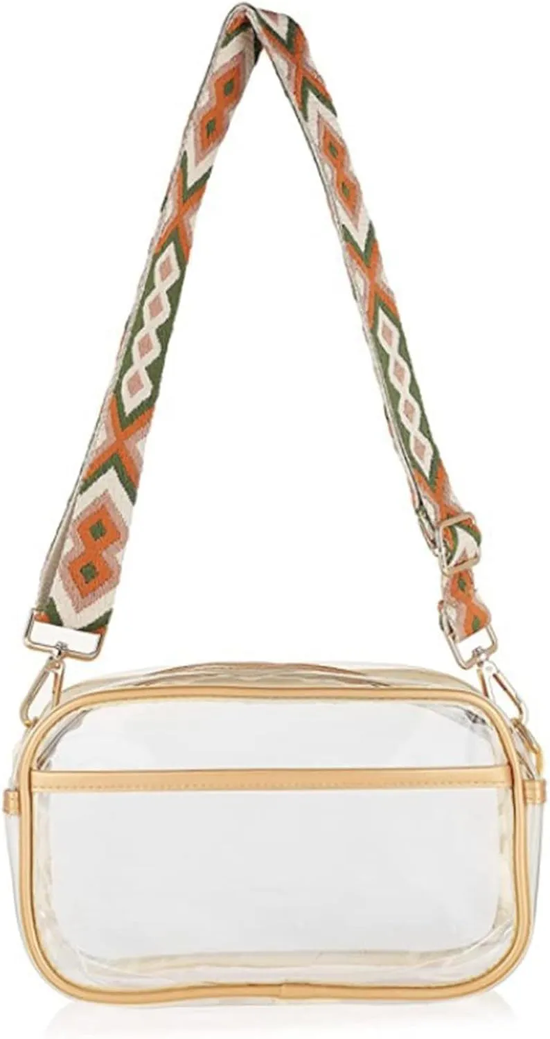 Shoulder Bags for Women Women Shoulder Bag Fashion New Pattern Simple Solid Color Transparent Womens (Gold, One Size)
