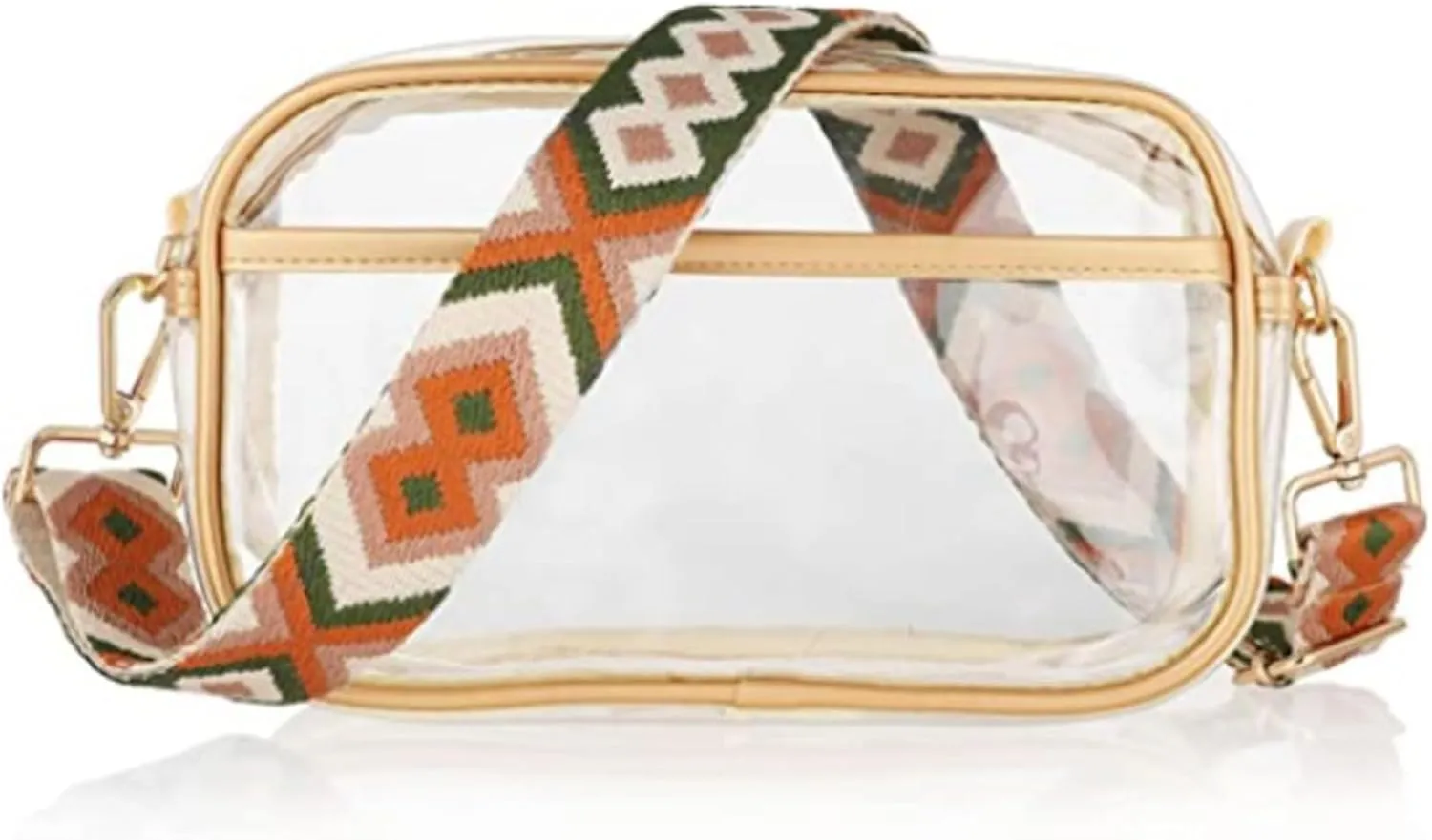 Shoulder Bags for Women Women Shoulder Bag Fashion New Pattern Simple Solid Color Transparent Womens (Gold, One Size)