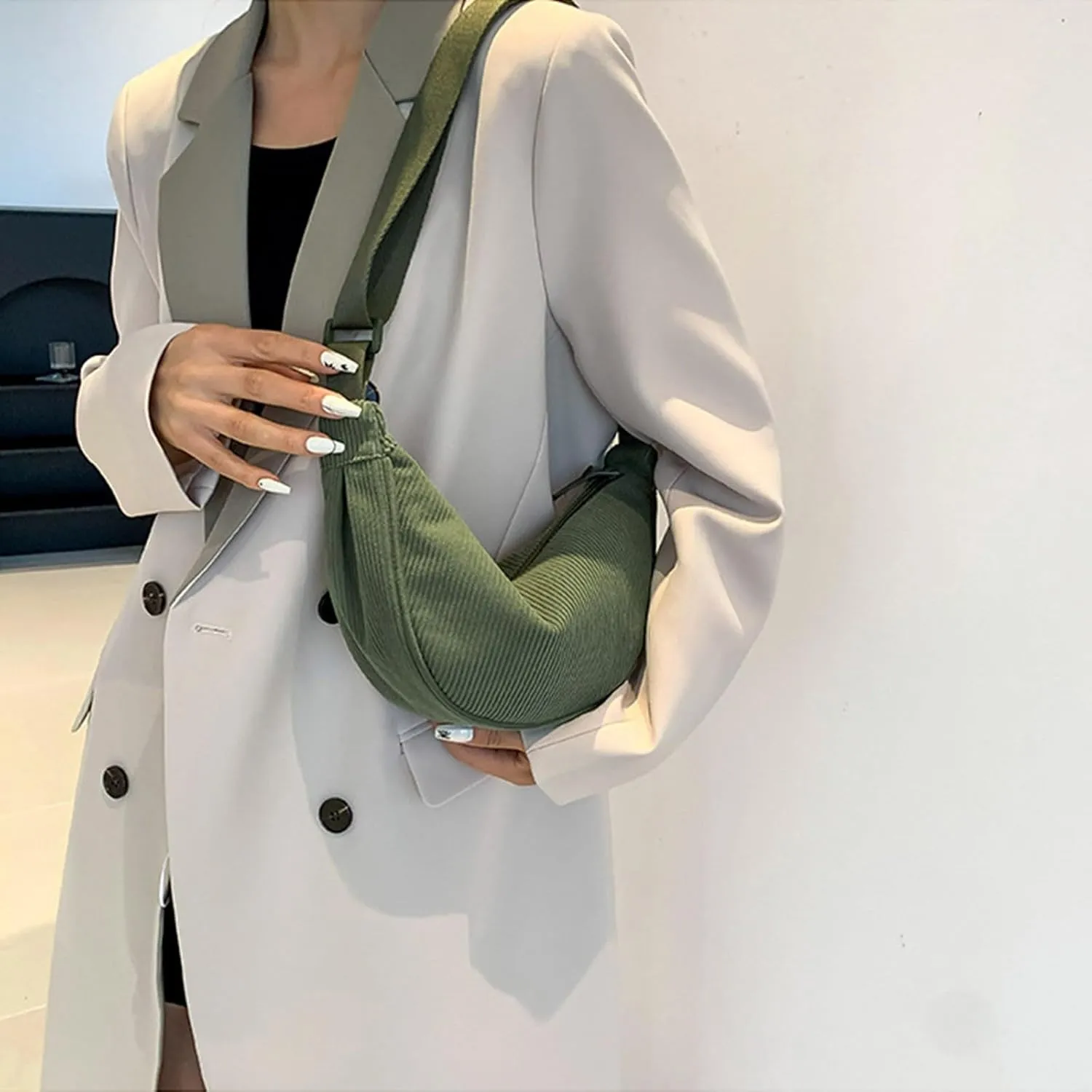 Shoulder Bags for Women Women's Fashion Solid Color Cordulet Crossbody Bag Dumpling Bag Lightweight Underarm Bag