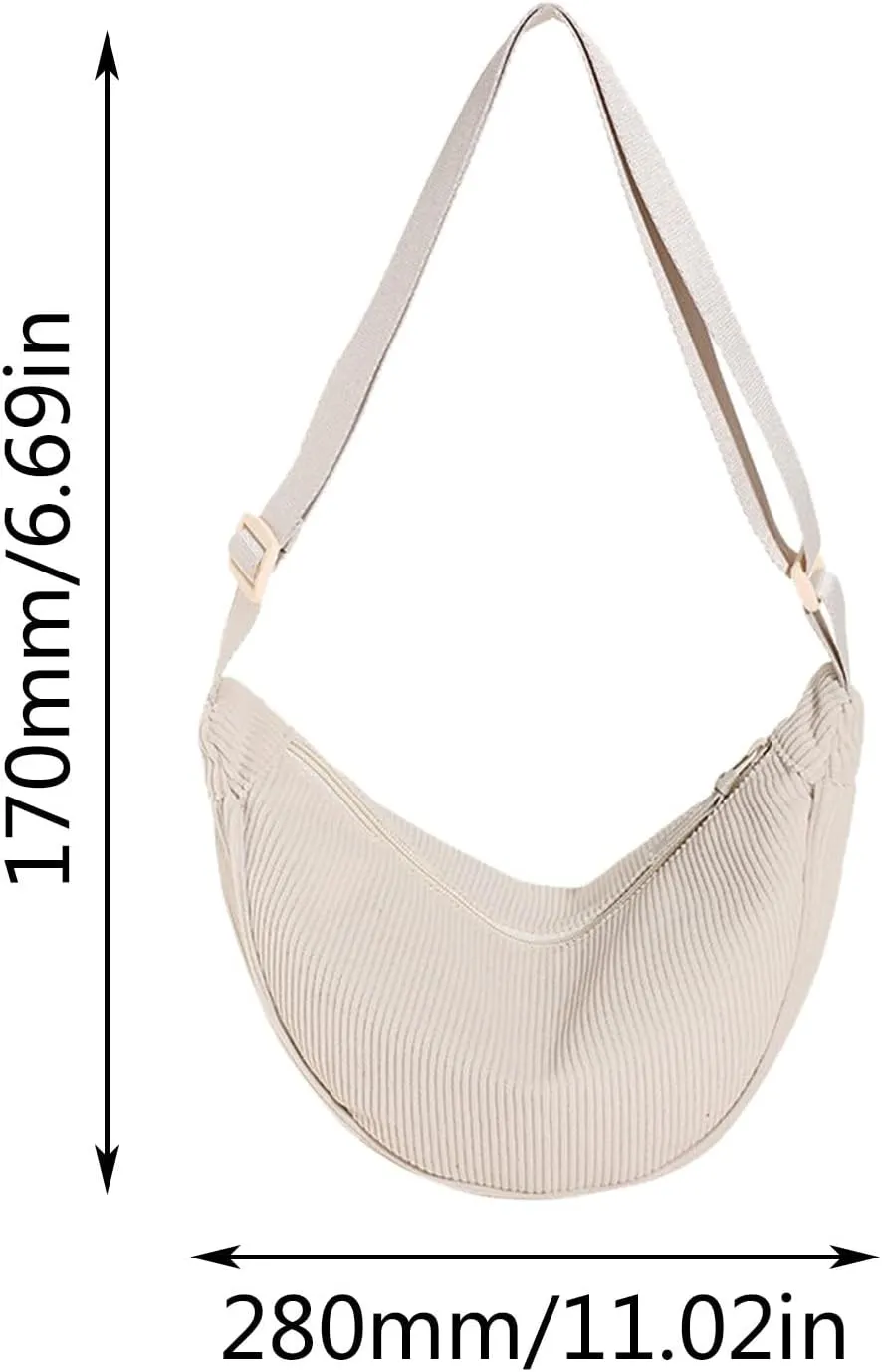 Shoulder Bags for Women Women's Fashion Solid Color Cordulet Crossbody Bag Dumpling Bag Lightweight Underarm Bag