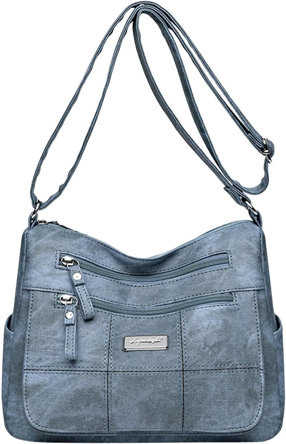Sling Bags for Women Anti Theft Travel Lightweight Quilted Leather Handbags for Women Womens Crochet Bag(Blue)