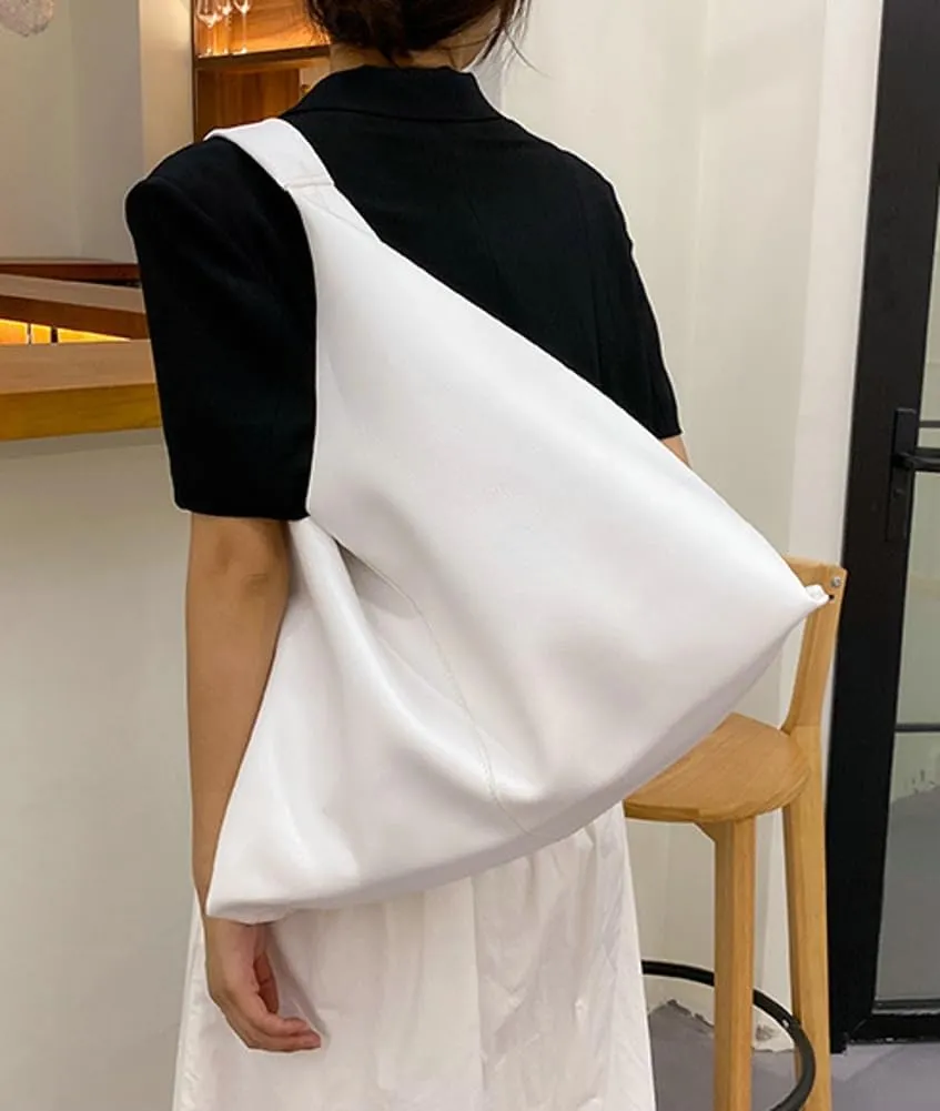 Slouchy Shoulder Bag for Women Large Soft Vegan Leather Totes Working Purse Casual Pure Handbag Top-handle Satchel