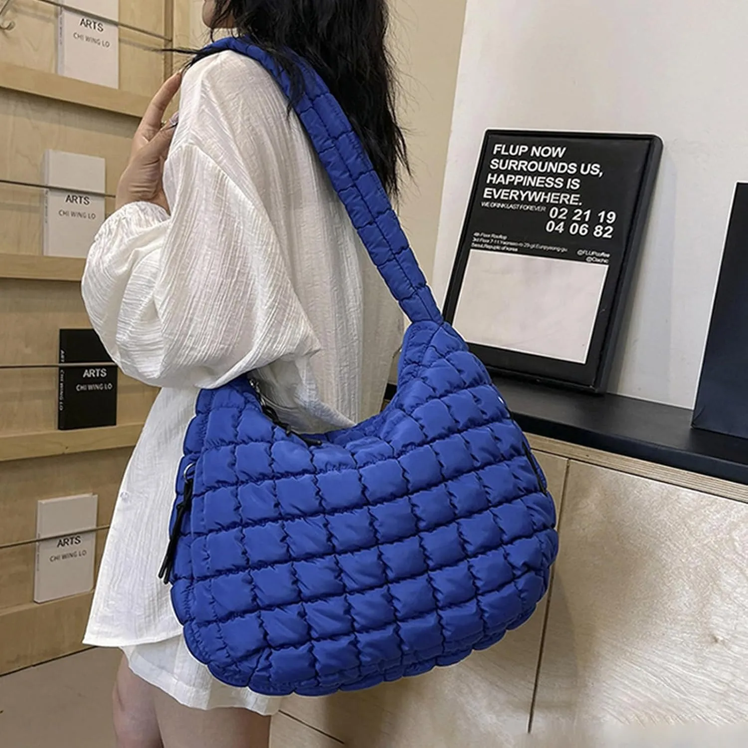 Slouchy Tote Purses Pleated Clouds Bag Fashion Shoulder Tote Dumpling Bag Large Capacity Down Cotton Armpit Women's Bags