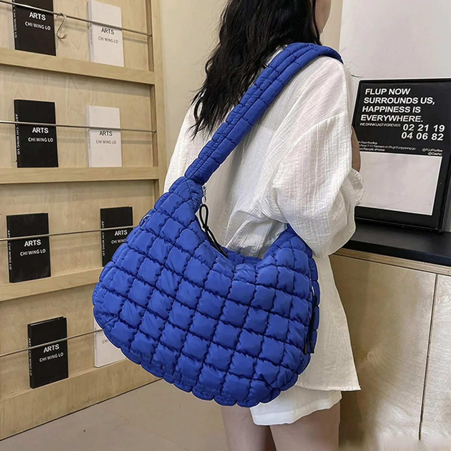 Slouchy Tote Purses Pleated Clouds Bag Fashion Shoulder Tote Dumpling Bag Large Capacity Down Cotton Armpit Women's Bags