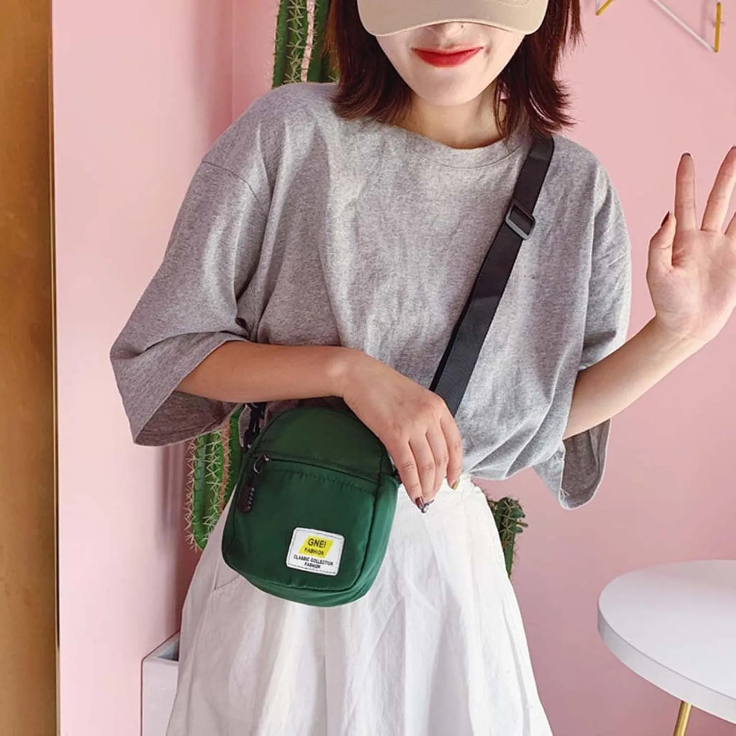 Small Purse Cute Tote Handbag 2025 Korean Fashion Simple Casual One Shoulder Crossbody Nylon Small Square Bag