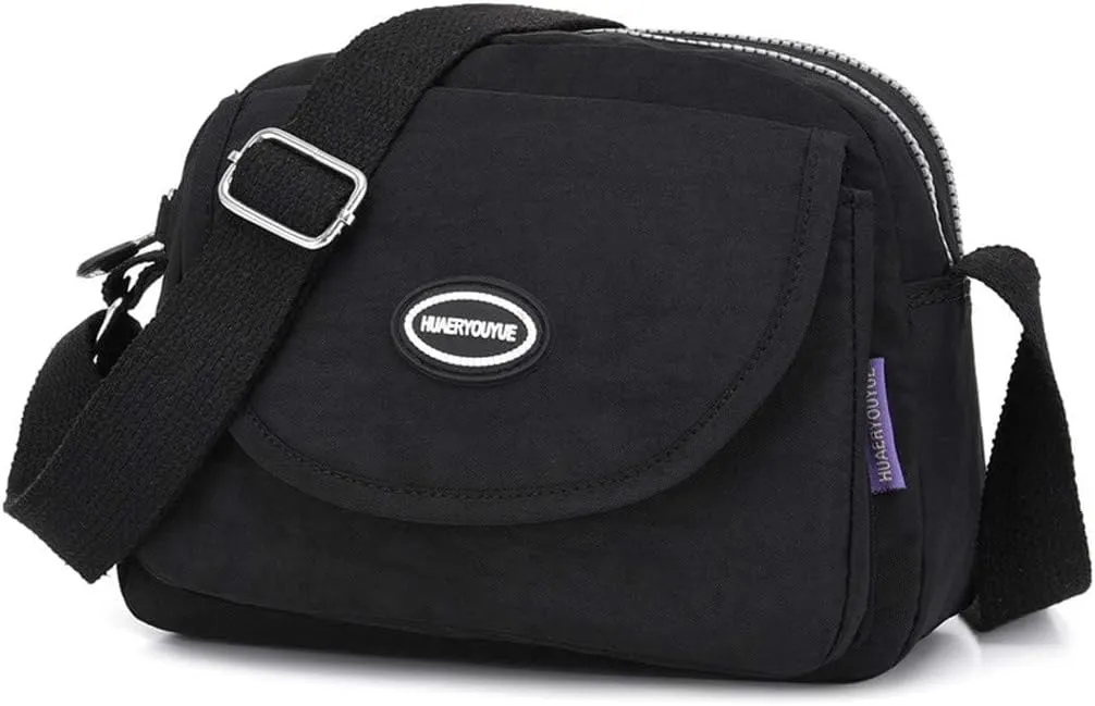 Soft Leather Purses for Women Stadium Crossbody Messenger Bags for Concerts Sporting Events Elegant Sling Bag(Black)