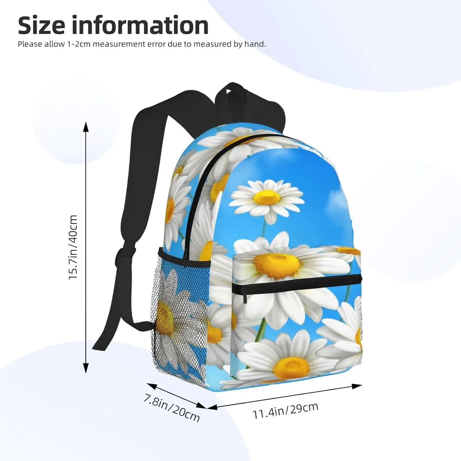 Sunflower Blue Sky Backpack, Travel Laptop Backpack Computer Bag Rucksack for Men Women Business Work Fits 15.6 Inch Notebook