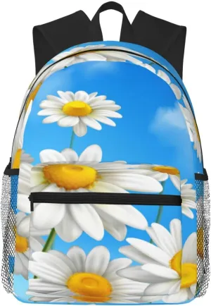 Sunflower Blue Sky Backpack, Travel Laptop Backpack Computer Bag Rucksack for Men Women Business Work Fits 15.6 Inch Notebook