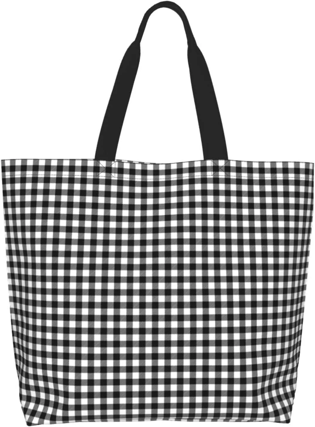 Tartan Plaid Check Tote Bag For Women Weekender Travel Bag Reusable Grocery Bags Large Totes Handbags