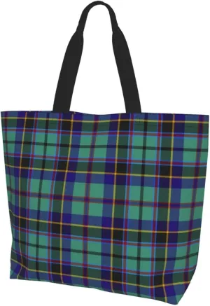 Tartan Plaid Check Tote Bag For Women Weekender Travel Bag Reusable Grocery Bags Large Totes Handbags