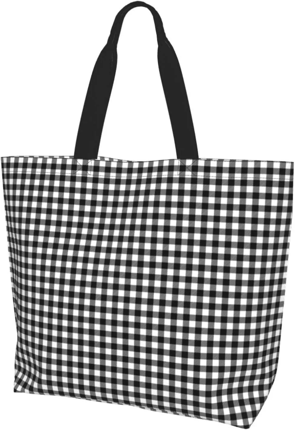 Tartan Plaid Check Tote Bag For Women Weekender Travel Bag Reusable Grocery Bags Large Totes Handbags
