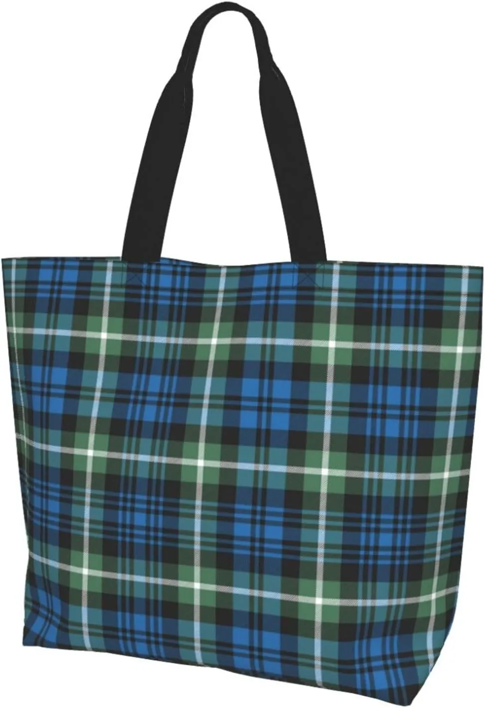 Tartan Tote Bag For Women Weekender Travel Bag Reusable Grocery Bags Large Totes Handbags