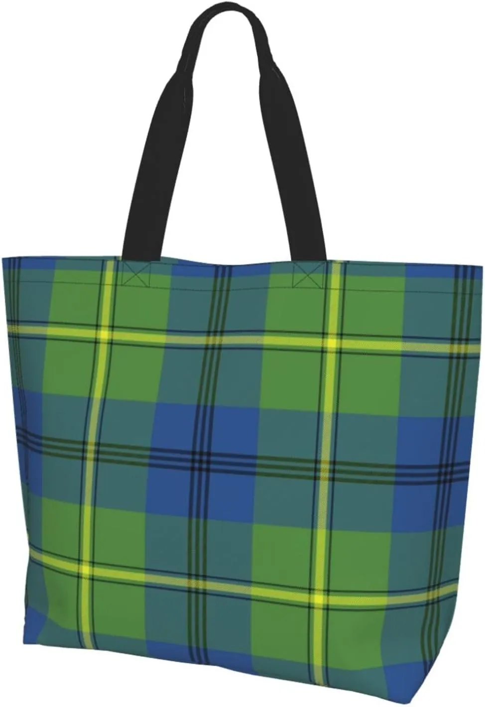 Tartan Tote Bag For Women Weekender Travel Bag Reusable Grocery Bags Large Totes Handbags