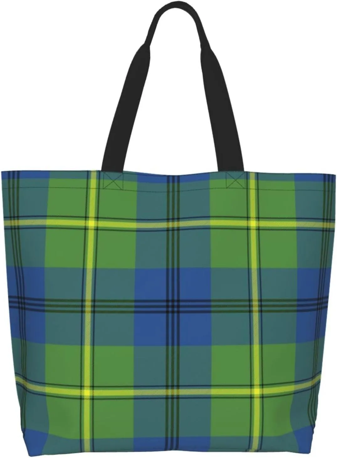 Tartan Tote Bag For Women Weekender Travel Bag Reusable Grocery Bags Large Totes Handbags