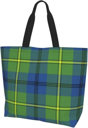 Tartan Tote Bag For Women Weekender Travel Bag Reusable Grocery Bags Large Totes Handbags