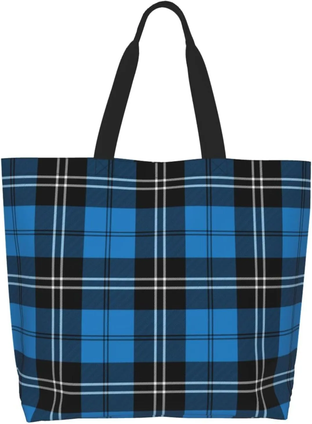 Tartan Tote Bag For Women Weekender Travel Bag Reusable Grocery Bags Large Totes Handbags