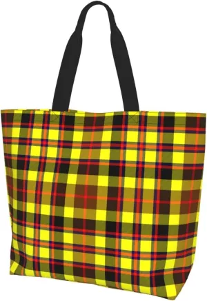 Tartan Tote Bag For Women Weekender Travel Bag Reusable Grocery Bags Large Totes Handbags