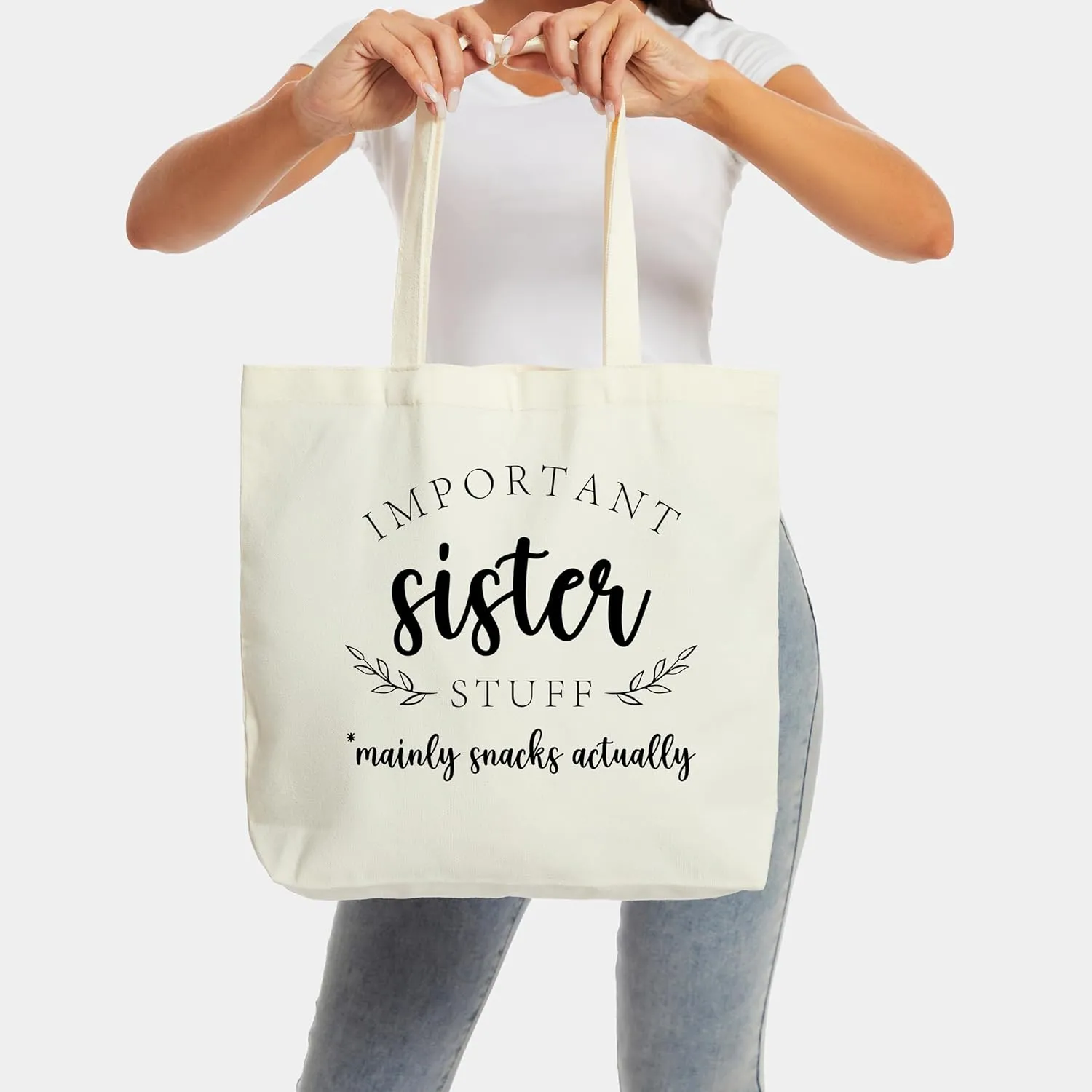 Thanks You Gifts Canvas Tote Bag, Important Stuff Tote Bags for Shopping Beach - I19-I25