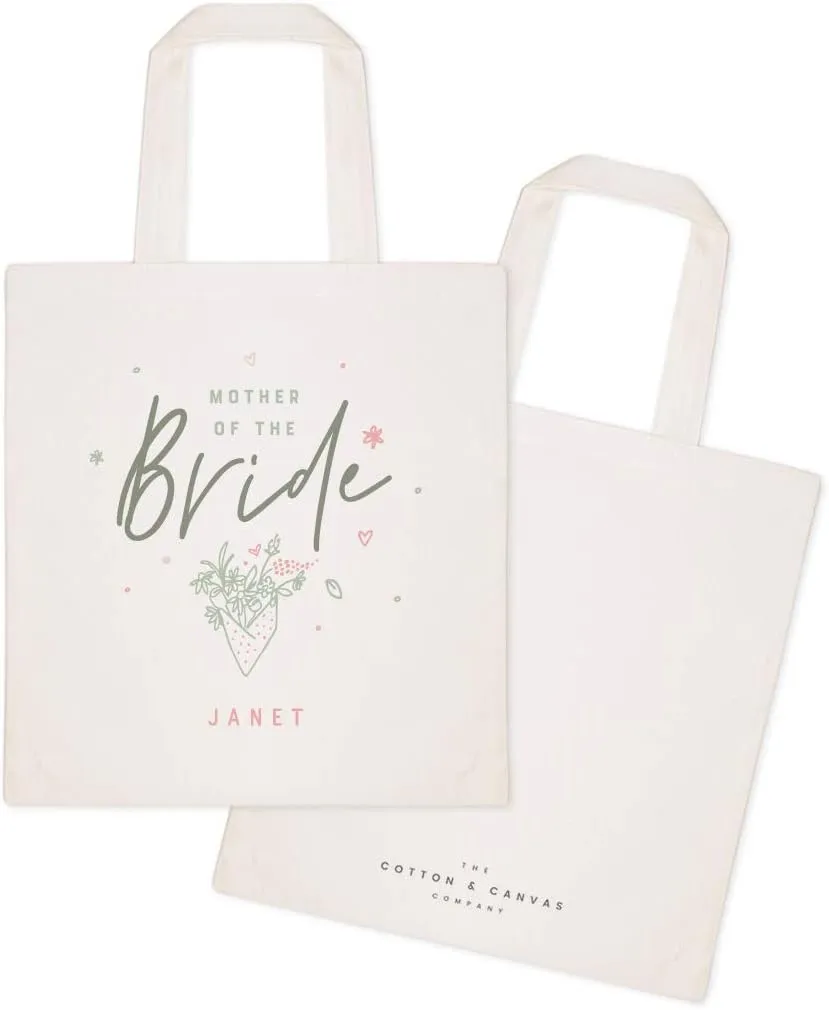 The Cotton & Canvas Co. Modern Wedding, Beach, Shopping and Travel Reusable Shoulder Tote and Handbag