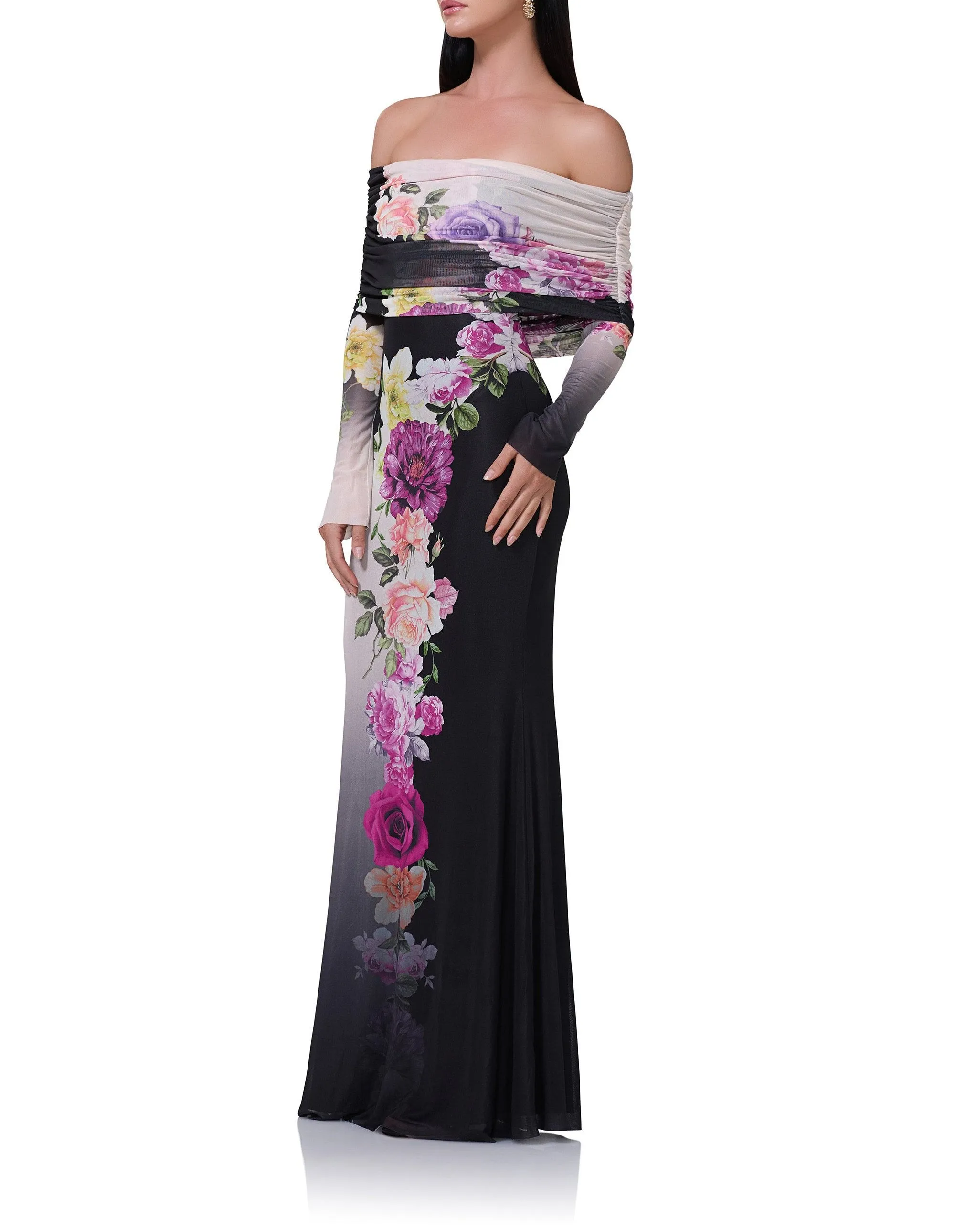 Thelma Maxi Dress - Colorblock Floral