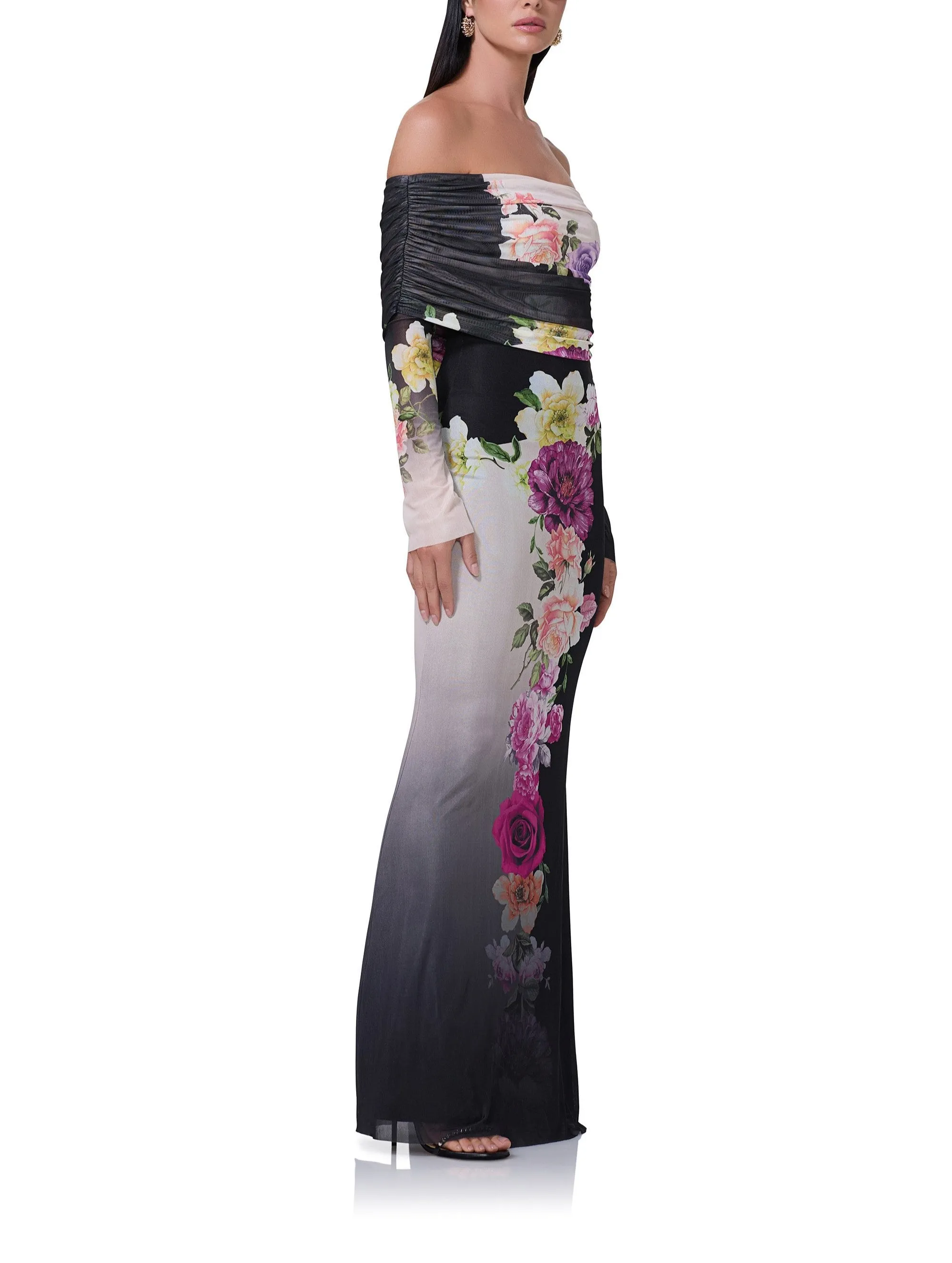 Thelma Maxi Dress - Colorblock Floral