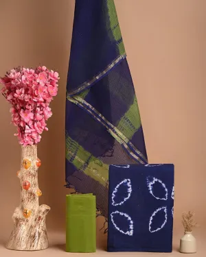 Tie and dye Cotton Dress Material with Kota Dupatta